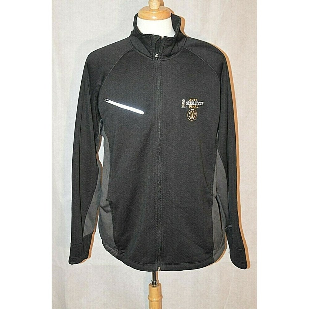 Antigua Boston Bruins 2011 Stanley Cup Final Men's Black Jacket Sz XL